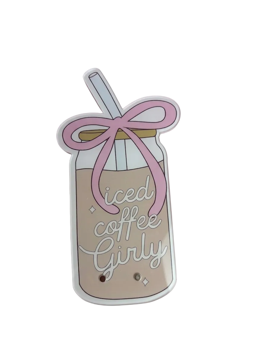 Acrylic Iced Coffee Girly Lash tile