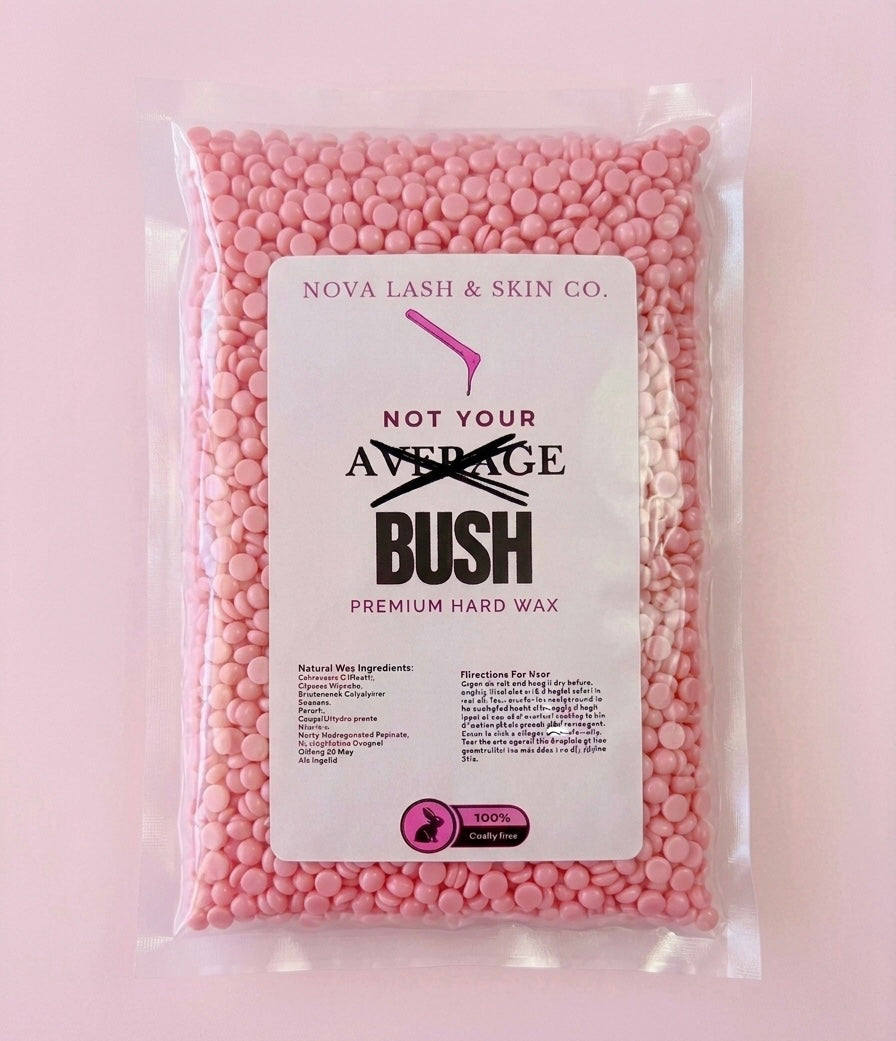 “Not your Average Bush” Premium Hard Wax 1.1 lb bag Tender Blush